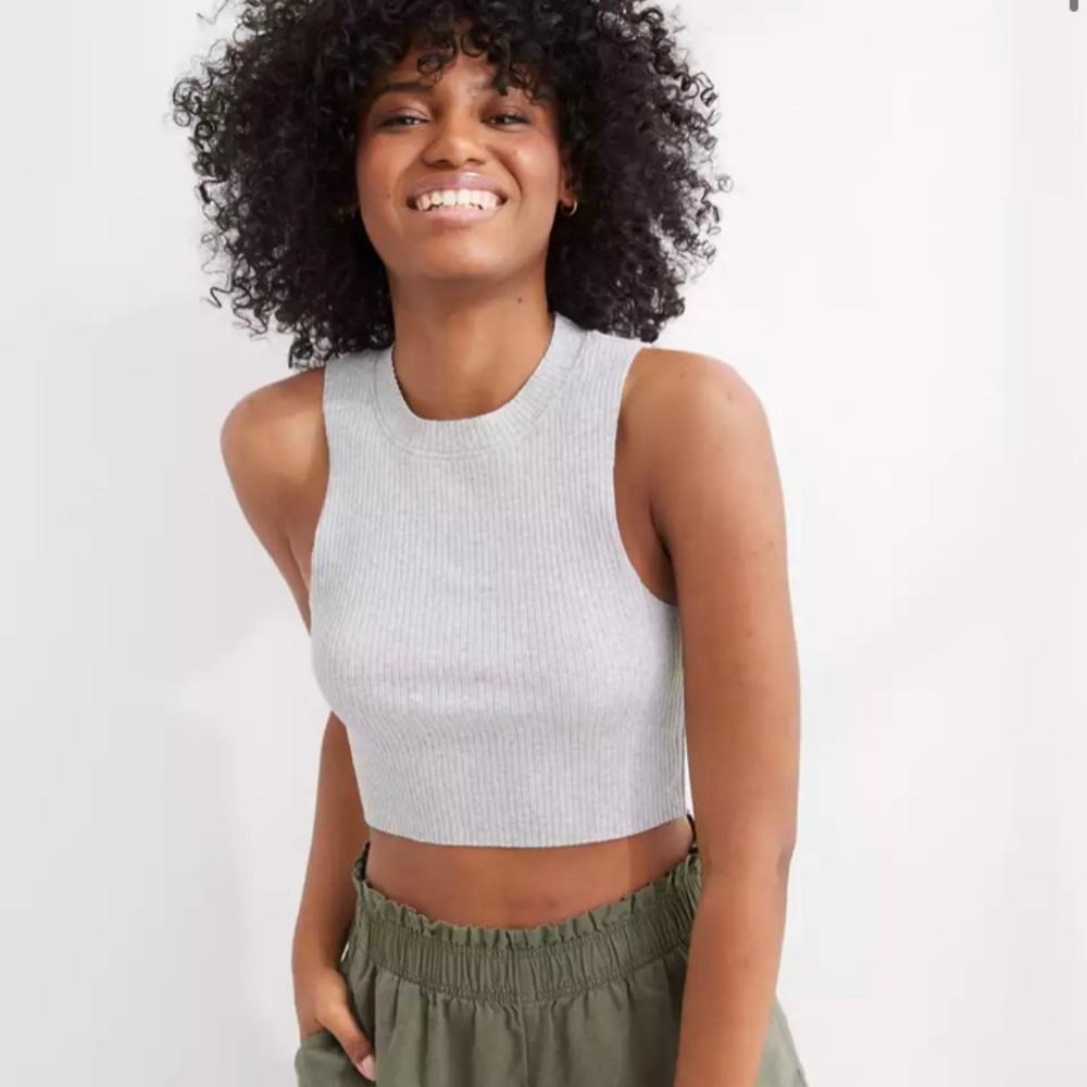 Large Aerie Rebel Cropped Tank Top NWT